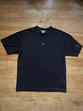 Nike Vintage Y2K Mini Center Swoosh Waffle Knit Tee Rare